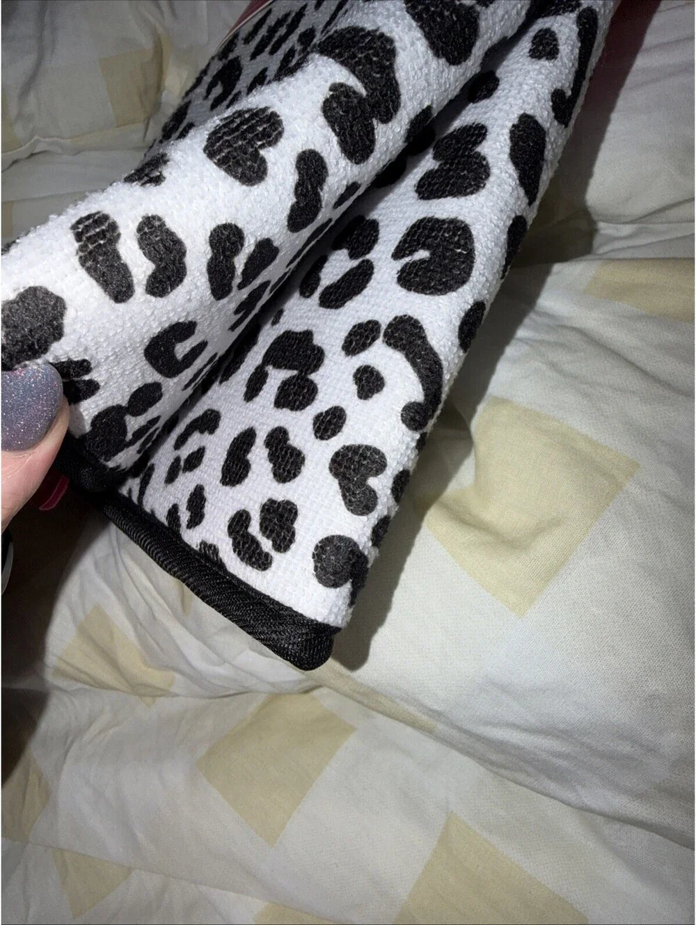 Juicy Couture 2 pack Drying Mats Black/white Cheetah print 15
